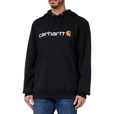 Image of Carhartt Men&#039;s Loose Fit Midweight Logo Graphic Sweatshirt, Black, XXL