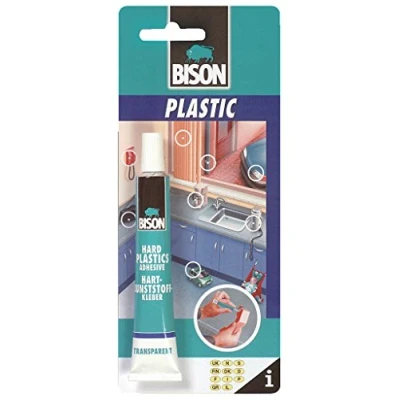 Image of 2 x 6305315 Bison Rigid Hard Plastics Repair Adhesive Glue 25ml Extra Strong and Waterproof