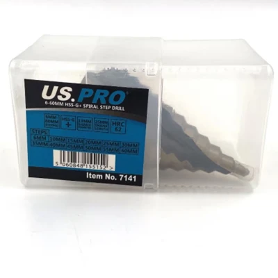 Image of US PRO 6 60mm HSS G Spiral Step Drill 7141