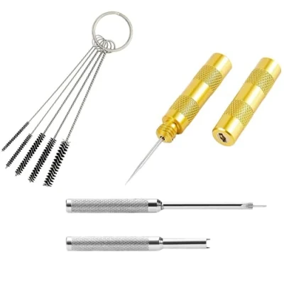 Image of ROSEMARY Airbrush Cleaning Repairing Set Kit Includes 3 Different Upgraded of Repair Tool,5 Diameters Brushes