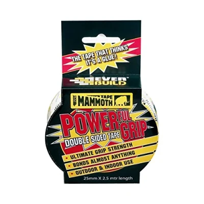Image of Everbuild Pack of 24 25mm x 2.5m Mammoth Tape Powerful Grip Double sided