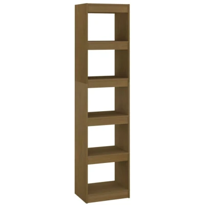 Image of vidaXL Book Cabinet/Room Divider Honey Brown 40x30x167.5 cm Solid Pinewood