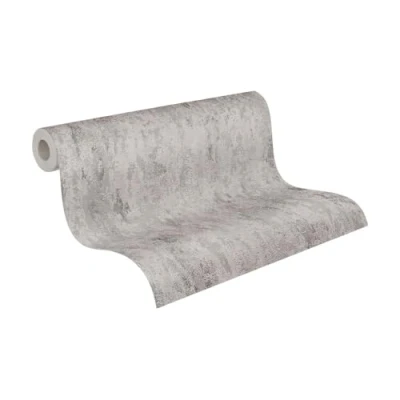 Image of A.S. Création Plain Wallpaper Trendwall 2 Non Woven 10.05 m x 0.53 Grey Silver Made in Germany 326516 32651 6