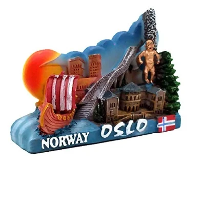 Image of Oslo Norway 3D Fridge Magnet Travel Souvenir Gift,Home Kitchen Decoration Magnetic Sticker Refrigerator Collection