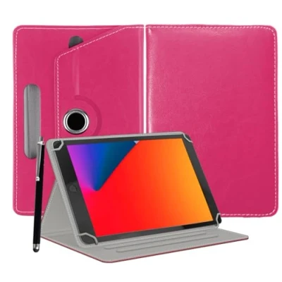 Image of EKAM Universal Case for 10 inch Tablet, 9inch 10inch Fits Samsung Tab A7/A8, A9 plus 11&quot;,iPad 9.7/10.2,iPad 10.9 2022, Lenovo M10, Fire HD 10/Fire max 1 (Pink)