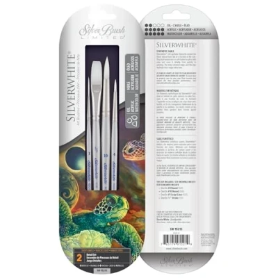 Image of Silver Brush Silverwhite White Taklon 4Pc Watercolor Set