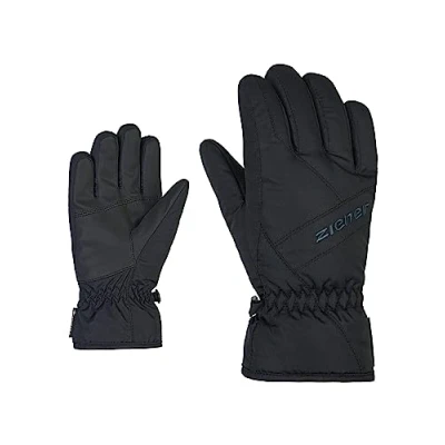Image of Ziener Linard GTX Children&#039;s Ski Gloves/Winter Sports Waterproof/Breathable, Children&#039;s, 801908, Black, 7.5 (EU)