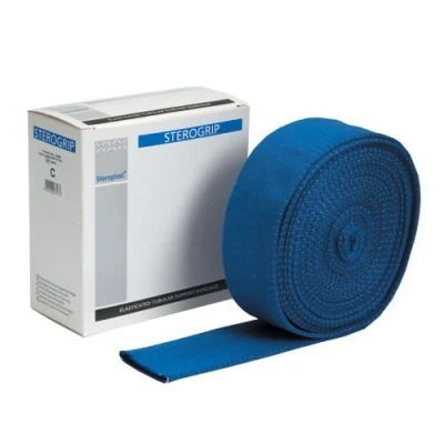 Image of Blue Elasticated Tubular Bandage Size E Sterogrip 8.75cm x 10m