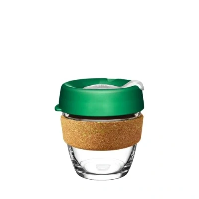 Image of KeepCup Brew Cork Ace Reusable Coffee Cup Tempered Glass and Recovered Tennis Ball Band, S 8oz/227ml Slam