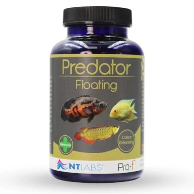 Image of NT Labs Pro f Predator Floating, Monster Fish Food, Aquarium Floating 4.5mm Pellet, Nutritious Feed, SIZE 125 gm