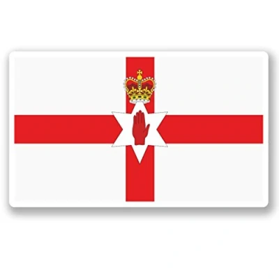 Image of 2 x 10cm/100mm Northern Ireland Flag Window Cling Sticker Car Van Campervan Glass #5316