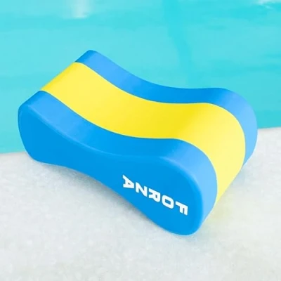 Image of FORZA Swimming Pull Buoys Durable and Lightweight EVA Foam for Upper Body Swim Training Skill Levels (Blue &amp; Yellow, Pack of 1)