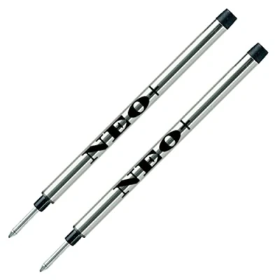 Image of NEO+ Rollerball 2 Pen Refills in Black Ink Compatible with Dupont Pen, 4,5inches Long (11,5cm)