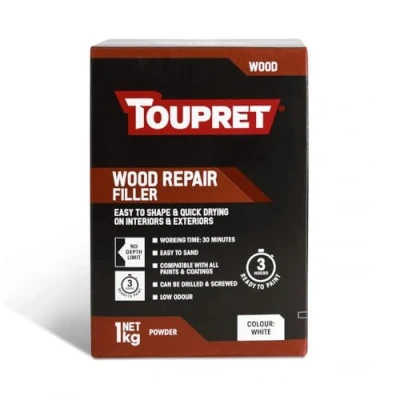 Image of Toupret 1kg White Quick Drying Powder Wood Repair Filler