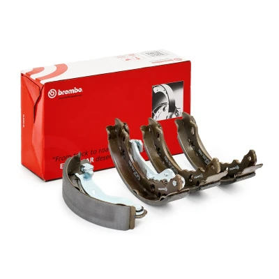 Image of 2147340, 9S512200AA, 9S512200AB, FSB688, ME9S5J2200AB Brake Shoes BREMBO S 23 529 180mm 32mm with handbrake lever FIAT: Panda II Hatchback