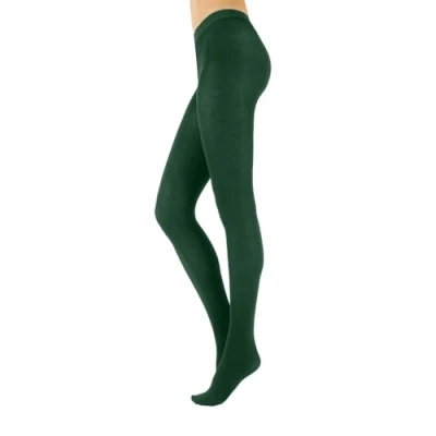 Image of CALZITALY Cashmere Wool Tights, Warm Winter Pantyhose, Thick 150 Den, S, M, L, XL, XXL, 3XL, 4XL Italian Hosiery (XL, Emerald Green)