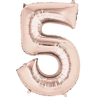 Image of Amscan 3621601 S/Shape: 5 Rose Gold