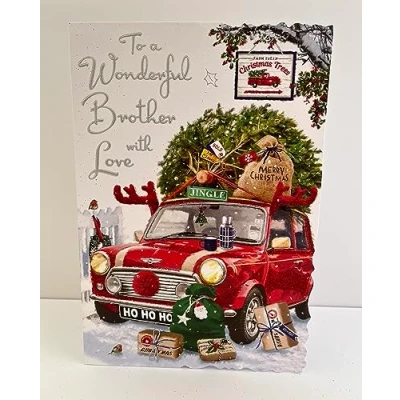 Image of Jonny Javelin Wonderful Brother With Love Christmas Card