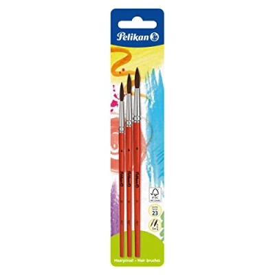 Image of Pelikan 700382 Type 3 Sizes 4 6 8 Pack of 3, Hair Brush: S 23, Größe: 4,6,8