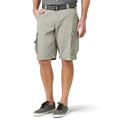 Image of Lee Men&#039;s Dungarees New Belted Wyoming Cargo Short, Cement, 36
