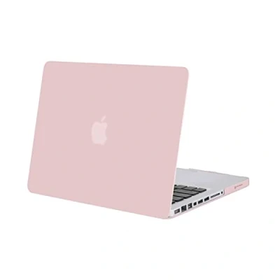 Image of MOSISO Compatible with MacBook Pro 13 inch Case Old Version (Model: A1278, CD ROM) Early 2012/2011/2010/2009/2008, Protective Plastic Hard Shell Cover, Rose quartz