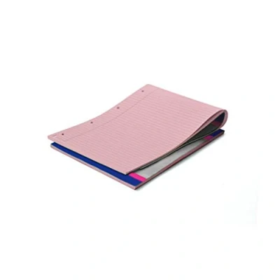 Image of indigo® A4 Dyslexia Pad 80gsm Ruled With Margin 100 Pages (Rose, Pack of 3)