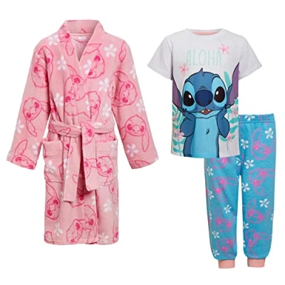 Image of Girls Lilo and Stitch Dressing Gown + Pyjamas 13 14 Years
