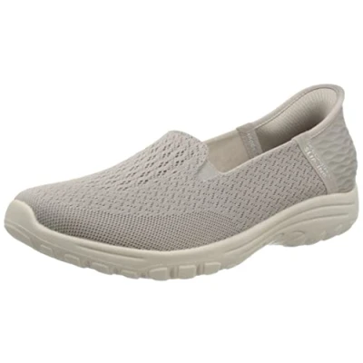 Image of Skechers Women&#039;s Reggae Fest 2.0 Sneaker, Taupe Mesh, 4 UK