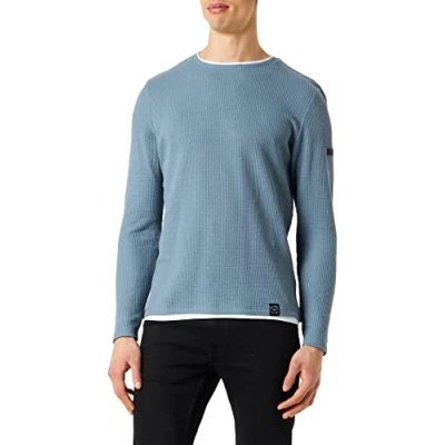 Image of KEY LARGO Men&#039;s Stefano Round Sweatshirt, Flintstone Blue (1233), M