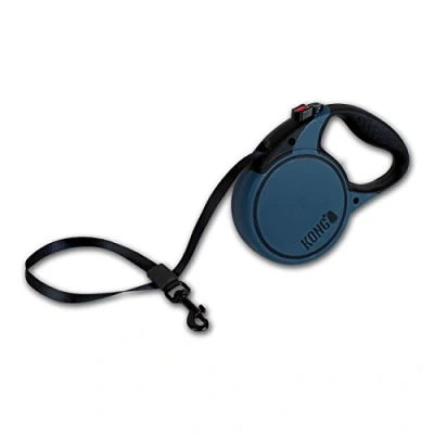 Image of KONG Terrain Retractable Dog Leash, Small, Blue, 5m Tape