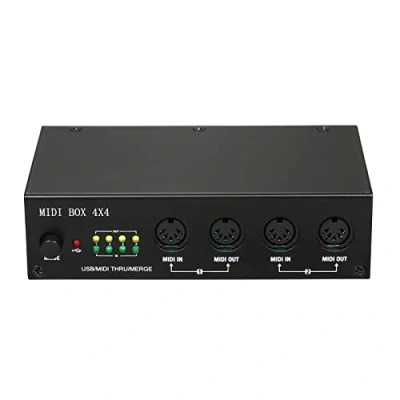 Image of audio converter,KOCAN UM4X4 USB MIDI Interface 4 IN /4 Out 64 Channels 4i/4o + Merge 2i4o Box 4X4,MIDI