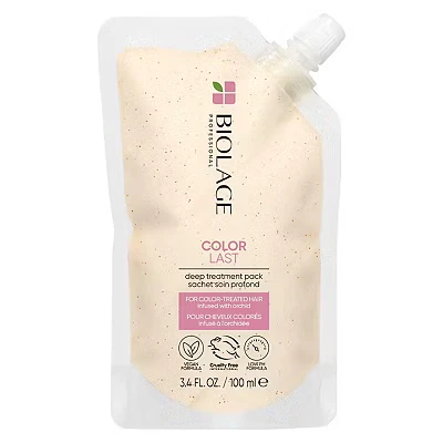Image of Biolage Professional Color Last Deep Treatment Mask for Coloured Hair, Infused With Orchid Flower Extract that Leaves Hair Colour Vibrant and Shiny, Vegan Formula, 100 ml
