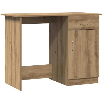 Image of vidaXL Desk Artisan Oak 100x50x76 cm Engineered Wood
