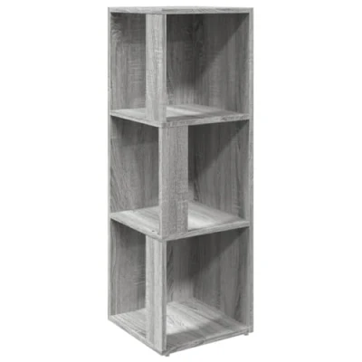 Image of vidaXL Corner Cabinet Grey Sonoma Engineered Wood Shelf Unit/Bookcase for Living Room, Bedroom, Office 33x33x100 cm