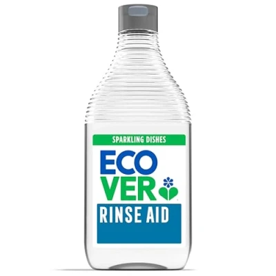 Image of Ecover Dishwasher Rinse Aid, Sparkling Dishes and Quick Drying Action, For The Ultimate Clean, Pack of 1, 450ml