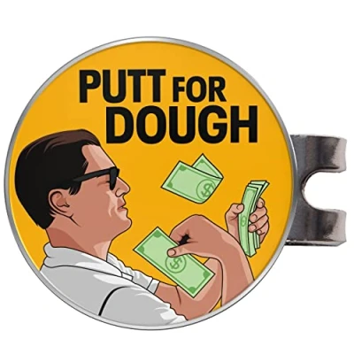 Image of Shanker Golf Ball Marker Putt for Dough Funny &amp; Hat Clip Accessories Parody Magnetic Tool The Perfect Gift Men