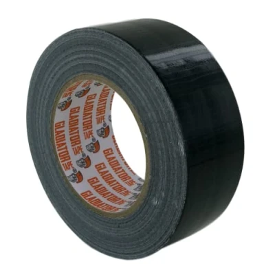 Image of (6 pack) Gladiator® Black Duct Cloth Waterproof Gaffer Gaffa Tape 48MM X 45M