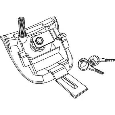 Image of SHAD closure system for a chest, SH37, silver.