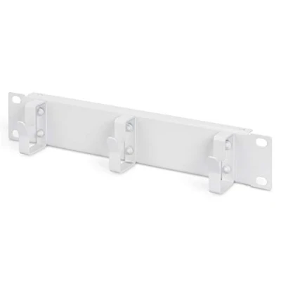 Image of Digitus cable management panel 10 inch 1U 3 guides For patch cables in the network cabinet Grey
