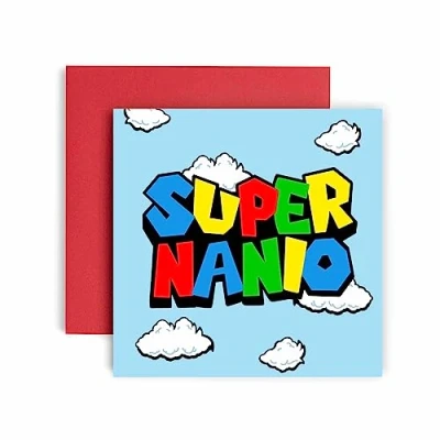 Image of Huxters Birthday Cards for Women Super Nan Happy Card Birthday, Mother’s Day with Lovely Red Envelope Funny (Nan)