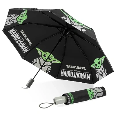 Image of Disney The Mandalorian Folding Umbrella for Adults and Teenagers Telescopic Lightweight Travel Work