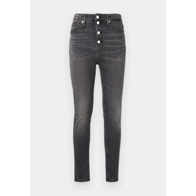 Image of Calvin Klein Jeans HIGH RISE Super Skinny Ankle Fit, Women&#039;s, Size: 34, Denim black