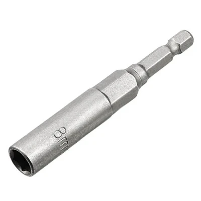 Image of Sourcingmap 1/4&quot; Quick Change Hex Shank 8mm Nut Setter Driver Drill Bit, 80mm Length, Metric No Magnetic