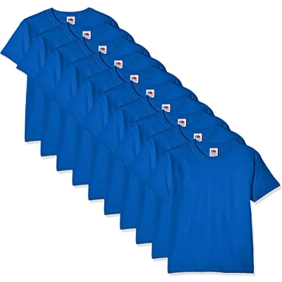 Image of Fruit of the Loom Boy&#039;s T Shirt (Pack 10) (Royal Blue), Years (Size: 3 4)