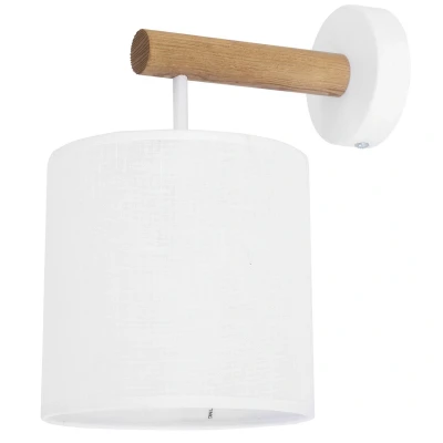 Image of Deva Wall Lamp With Shade Pine, White 1xE27