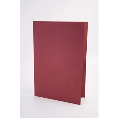 Image of Exacompta Ref FS250 50 REDZ Guildhall Square Cut Folder, 250gsm Medium Weight Manilla, 349 x 242mm, A4 &amp; Foolscap, Approx. 100 Sheets, Blue Angel Certified Red, Pack of