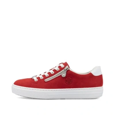 Image of Rieker Women Lace Up Shoes L59L1, Ladies Comfort (Red, UK Footwear Size System, Adult, Women, Numeric, Medium, 5)