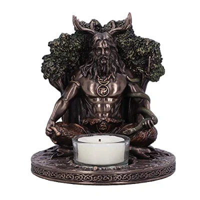 Image of Nemesis Now Cernunnos Tealight Holder 13.5cm, Bronze