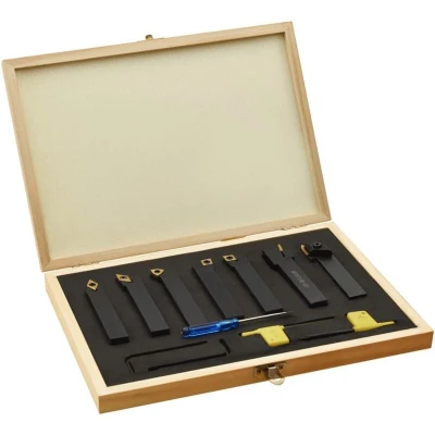 Image of vidaXL 12 Pieces Indexable Turning Tool Set 16x16 mm 100