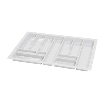 Image of ALUSFERA Cutlery Tray for Drawers, 80 cm White (Cutlery Insert, Drawer Organizer, Separator, Organiser, 730 x 490 mm)